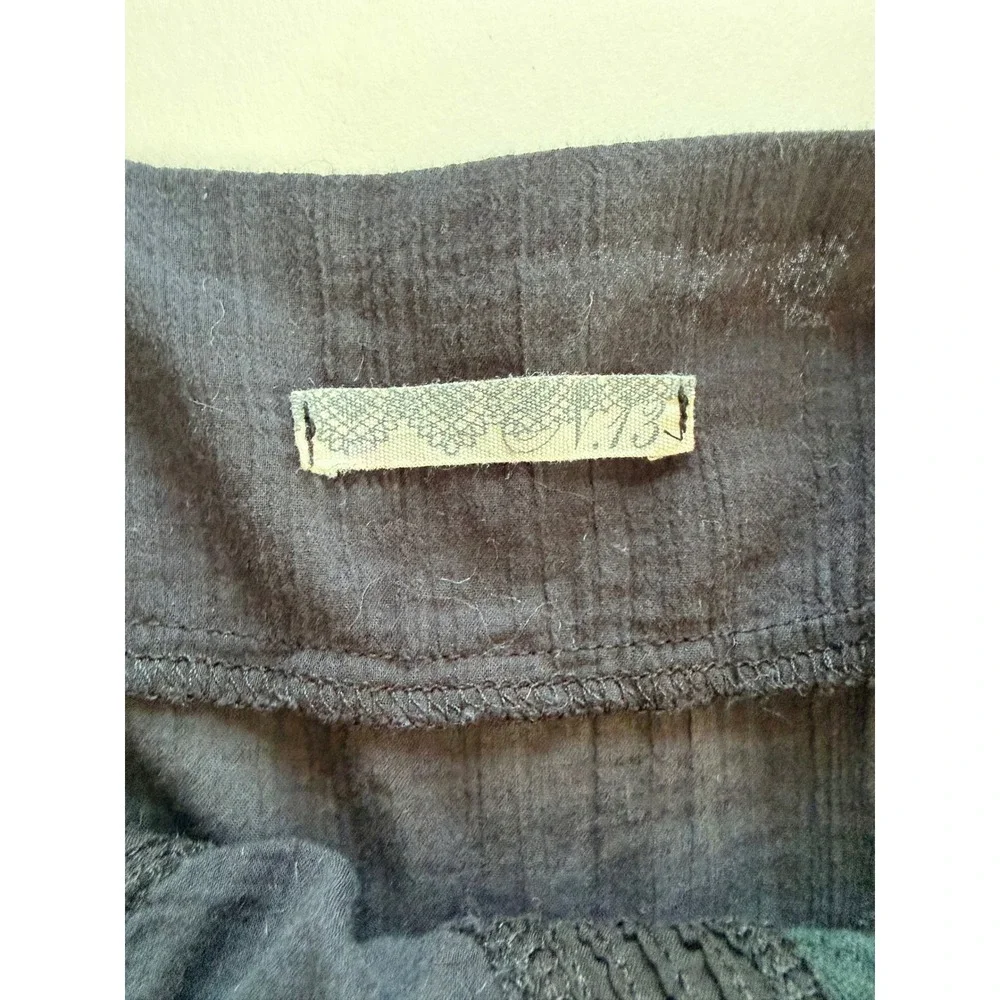 Y2K Babydoll Tank Top Lace Trim Black Cottagecore Boho Womens Small Gauze Flowy - Picture 4 of 6